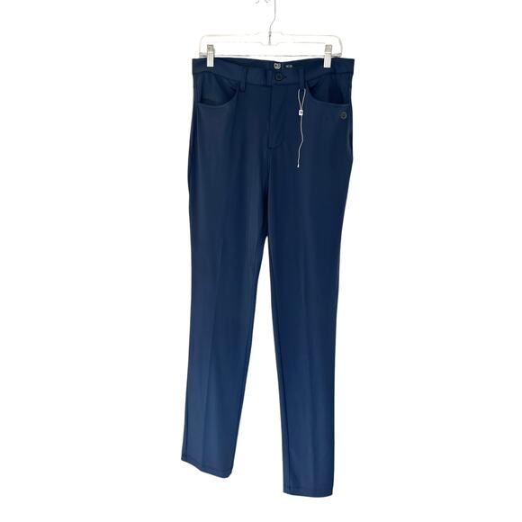 Graham Luxe Men's Navy Blue Performance Nylon Stretch Golf Pants Size 34 x 34 - Picture 1 of 11